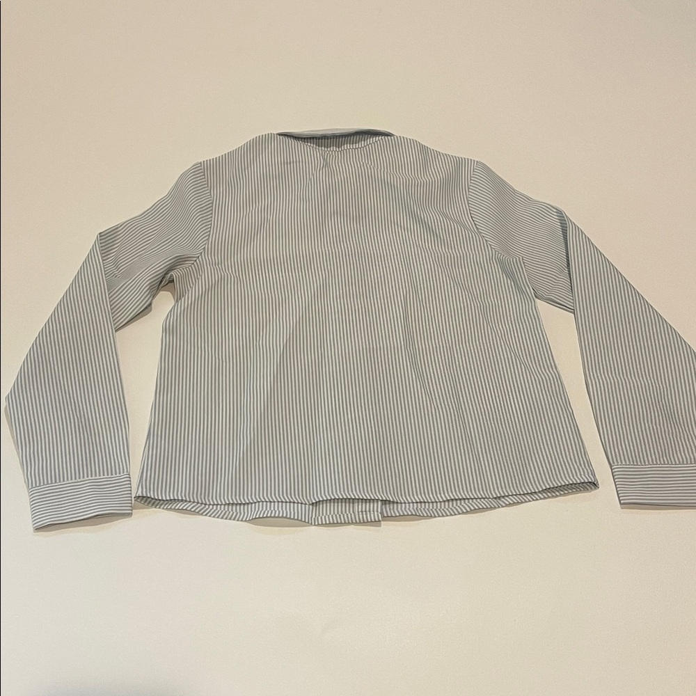 Nili Lotan Raphael Blue and White Striped Button DownTop XS - Picture 5 of 5